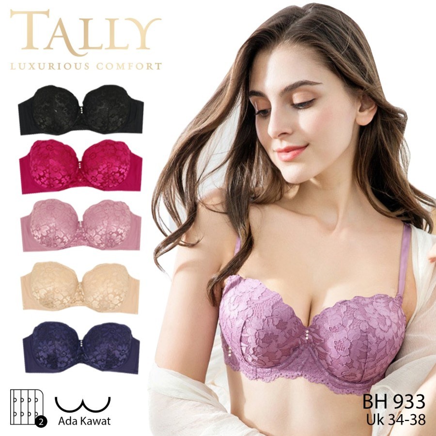 TALLY 933 Bh Harian Ada Kawat Busa Tipis Nyaman Dipakai Bra Underwear