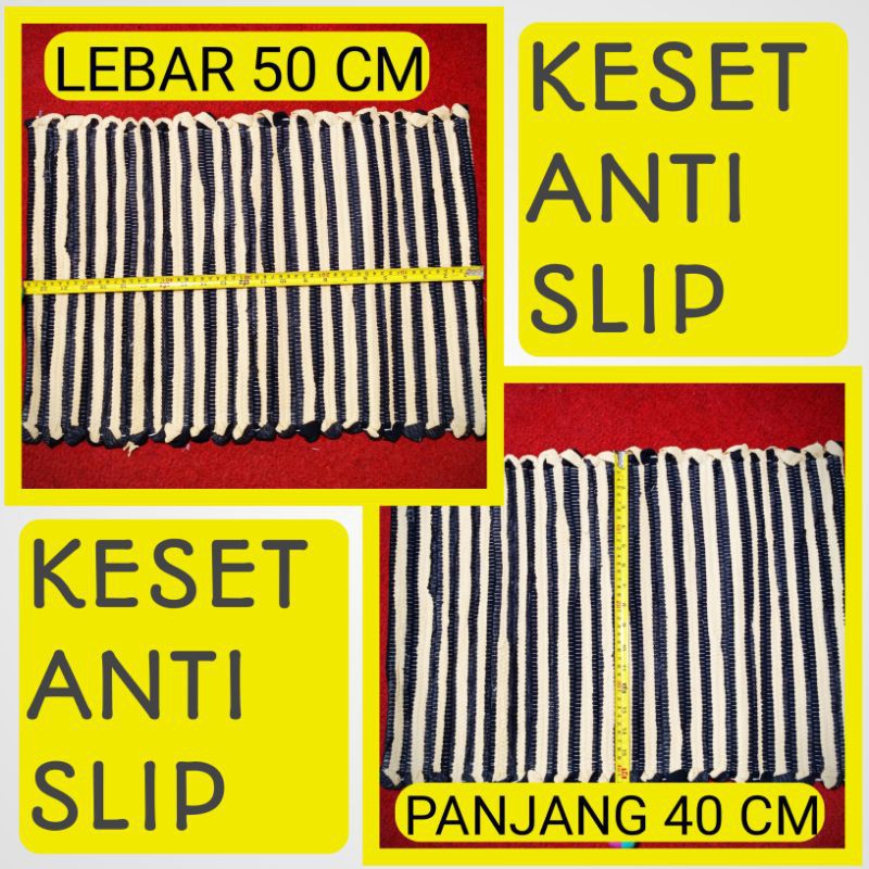 Keset Kaki Rajut Anyam Tenun Katun Tebal