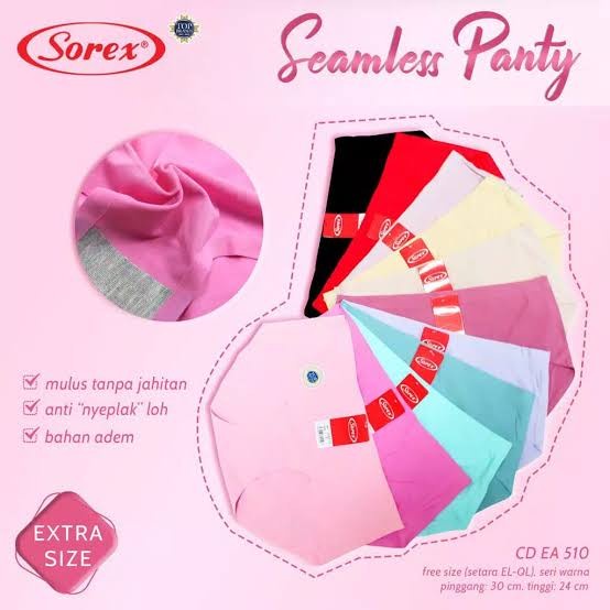 Celana Dalam Wanita Tanpa Jahitan Seamless Sorex EA510