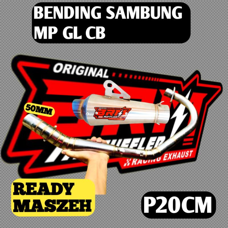 Knalpot MP GL CB LEHER BENDING SAMBUNG Slincer BRM FANTERA BLUE ORIGINAL