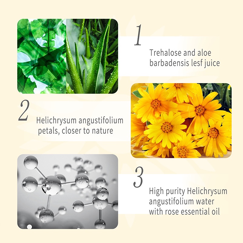 GIRLPAL Helichrysum Deep Hydration Facial Toner Moisturizing Glowing Face Whitening Skincare Facial Serum Essence