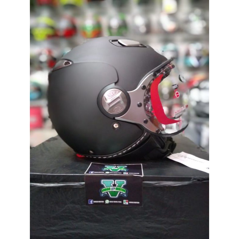 kyt elsico black doff solid termurah