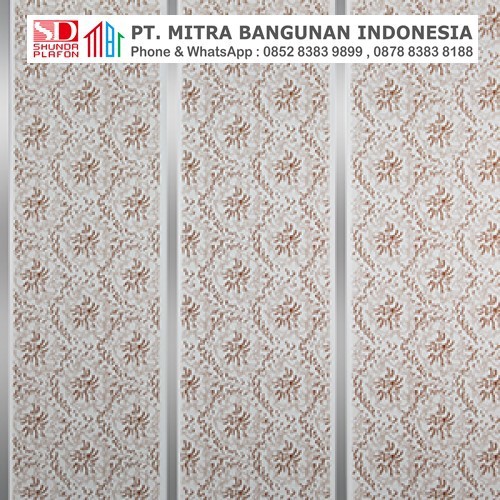 Shunda Plafon PVC - Brown Batik With Double Silver - PL 2508