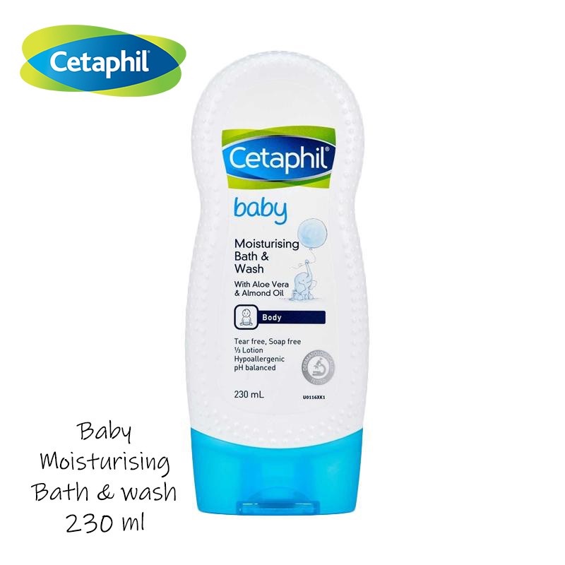 Cetaphil Baby Moisturising Bath &amp; Wash with Aloe Vera &amp; Almond Oil Sabun mandi body 230ml (KIM)