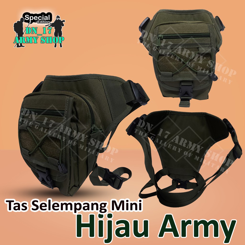 Tas Selempang/Paha/Pinggang Hitam,Krem,Loreng Cordura