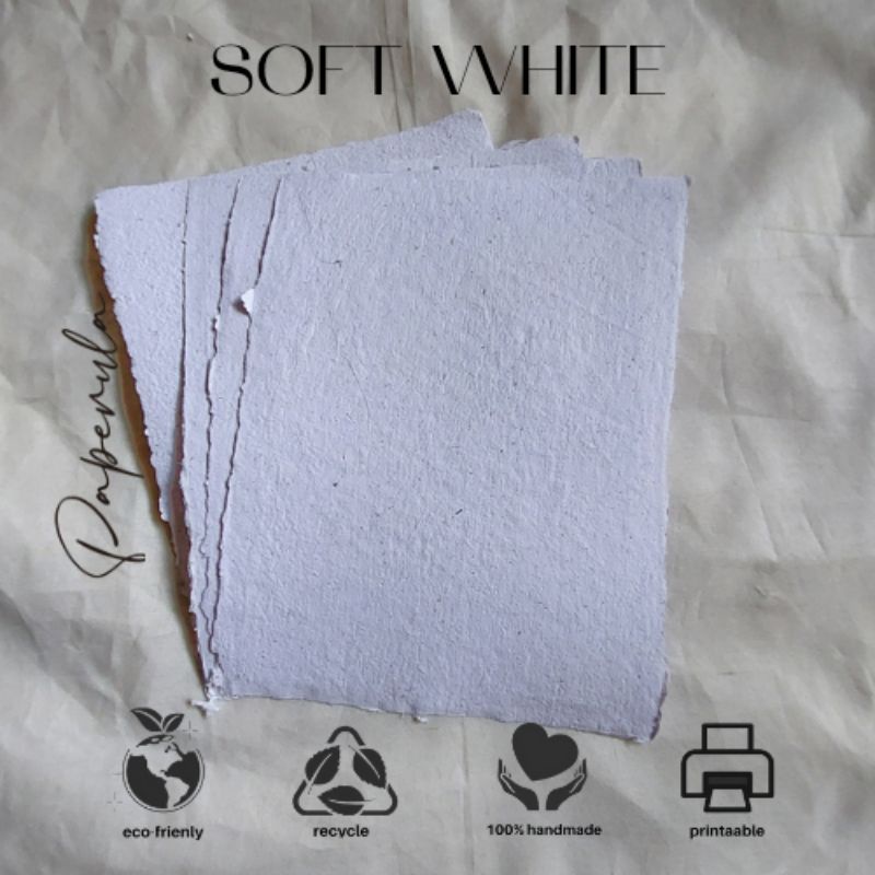 

Kertas Daur Ulang, Kertas Handmade, Kertas Daur Ulang - Soft White
