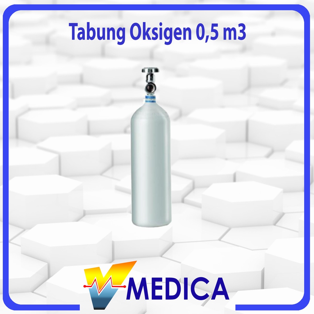 (Reguler) Tabung Oksigen 0,5 m3 Full isi / Tabung Oksigen Kesehatan
