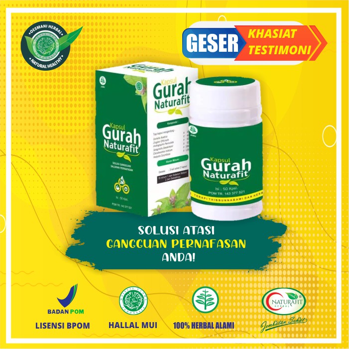 Obat Paru-Paru, TBC, ISPA, Batuk Menahun Herbal Gurah Bronfit Naturafit Asli