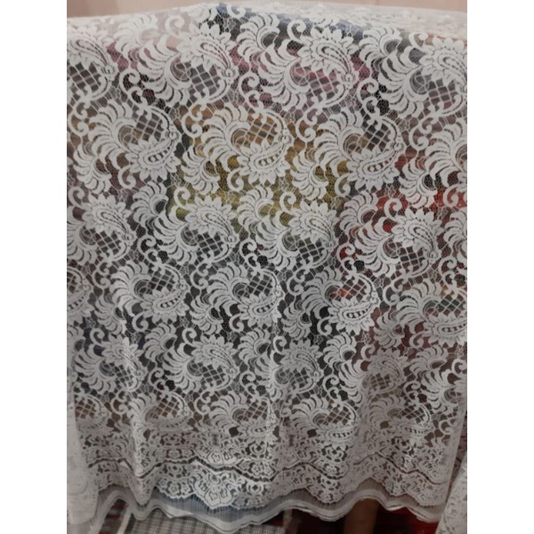 REKOMENDASI BROKAT TEBAL PENGANTIN PUTIH TULANG KAIN BAHAN KEBAYA SEMI PRANCIS