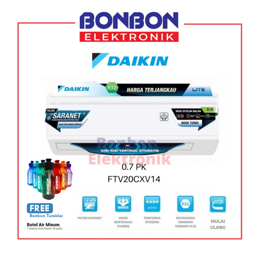 Daikin AC 0.7PK FTV20CXV14 / 3/4PK FTV 20 CXV14 Malaysia