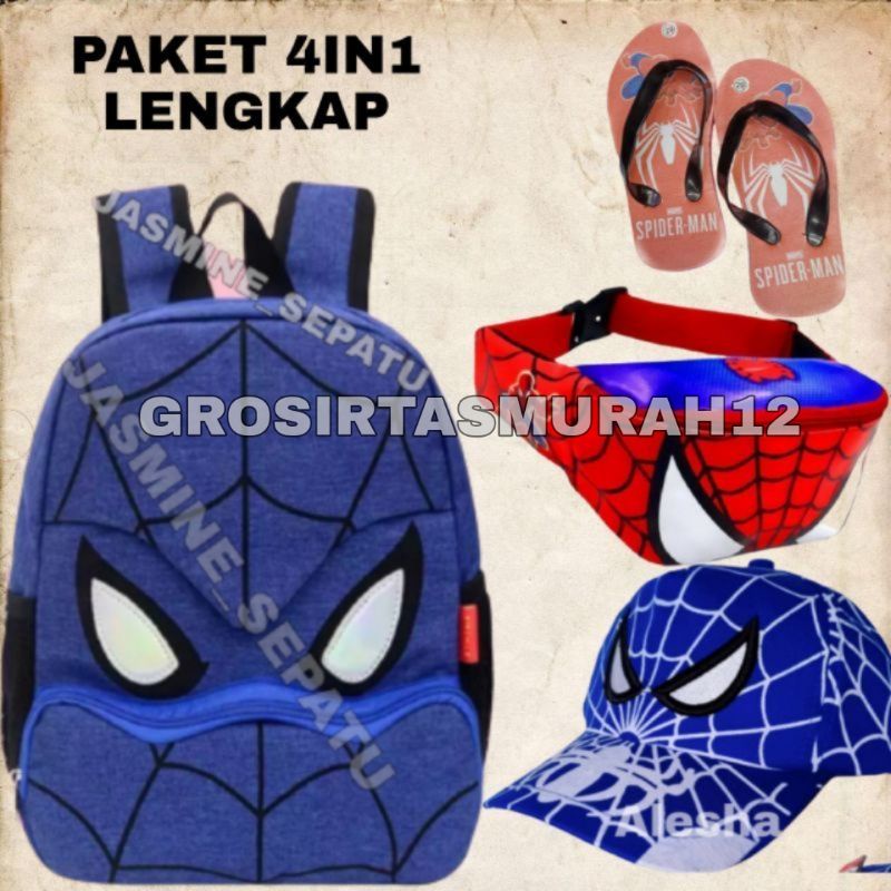 Tas Ransel Sekolah Anak laki laki Tas Batmean tas karakter 3in1