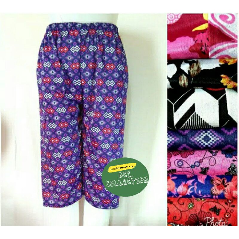 Celana Motif Pendek Santai Harian Atau Tidur Wanita / Short Daily Pants Standar &amp; Jumbo MOTIF / Celana santai adem / Celamis Los Motif pendek