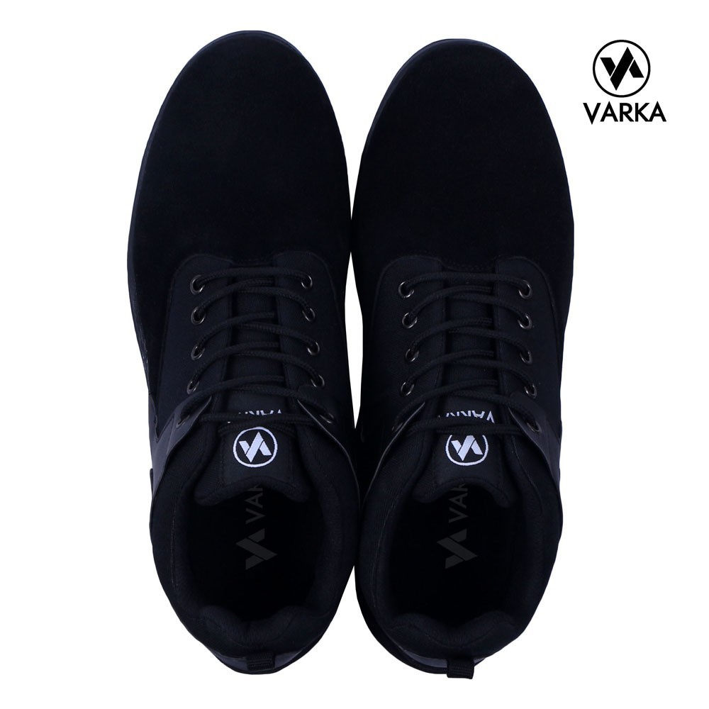 Sepatu Kasual Pria V 130 Sepatu Semi Formal Boot Terbaru Brand Varka Murah Berkualitas Warna Hitam