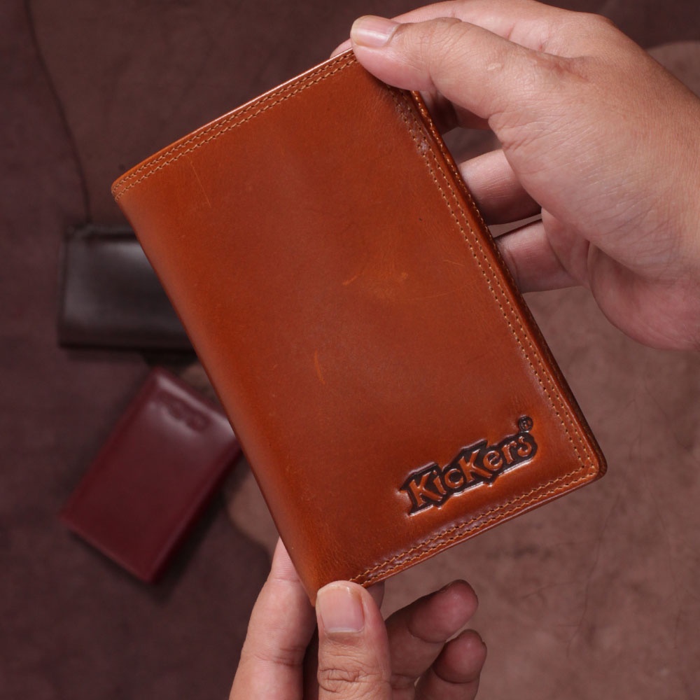 Dompet Pria Slim Bahan Kulit Sapi Asli / Dompet Cowok QILEATHER Dompet Kartu 16 SLOT Kode : D003 QI