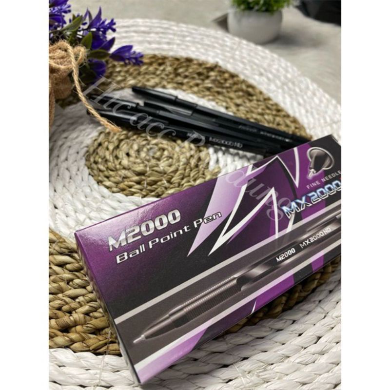 

12pc PULPEN hitam / pulpen balpoin murah