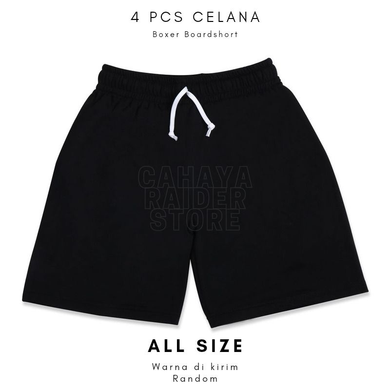 Celana Pendek Pria Kolor Boxer Boardshort 4 pcs