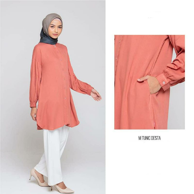 DAUKY ATASAN TUNIK WANITA M TUNIC DESTA TERACOTTA