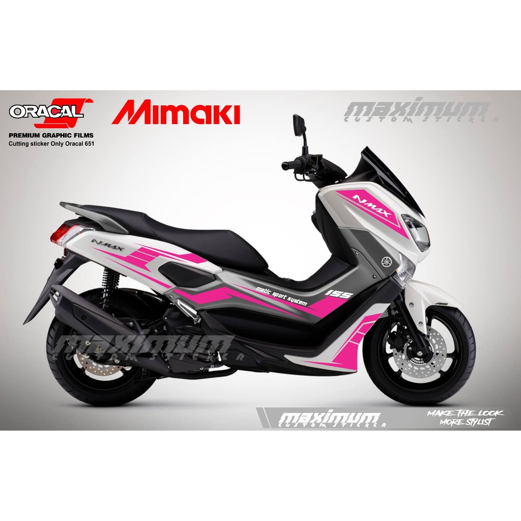 cutting sticker nmax - striping stiker oracal pink