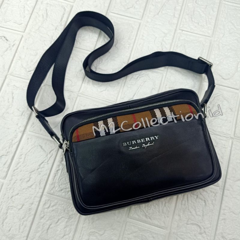 Tas BURBERRY Logo Icon Tas selempang Leather Mirror Quality