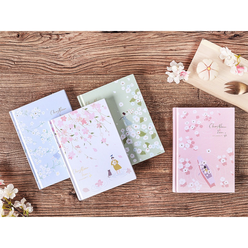 

Cherry Blossom Rain Hardcover Mixed Notebook B6 [Creativ]
