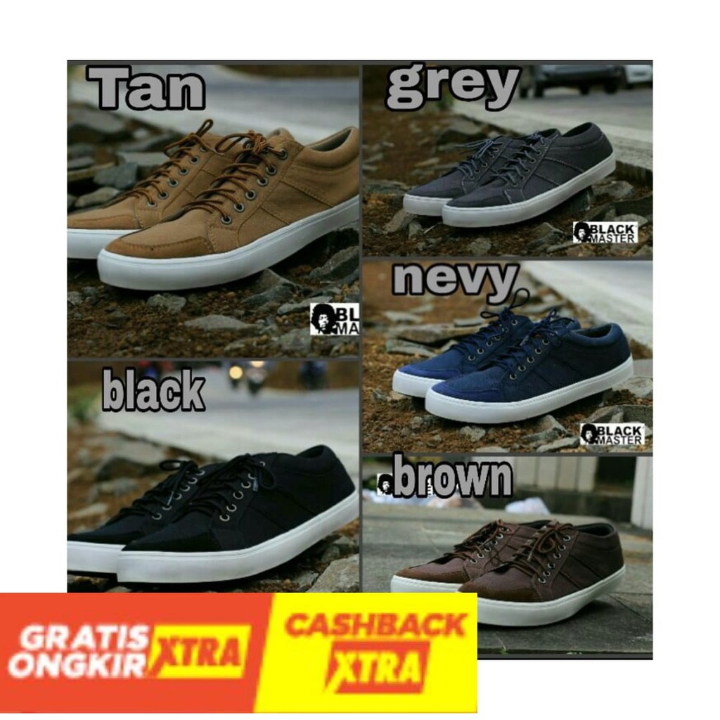 ORIGINAL  - Sepatu casual black master Pria