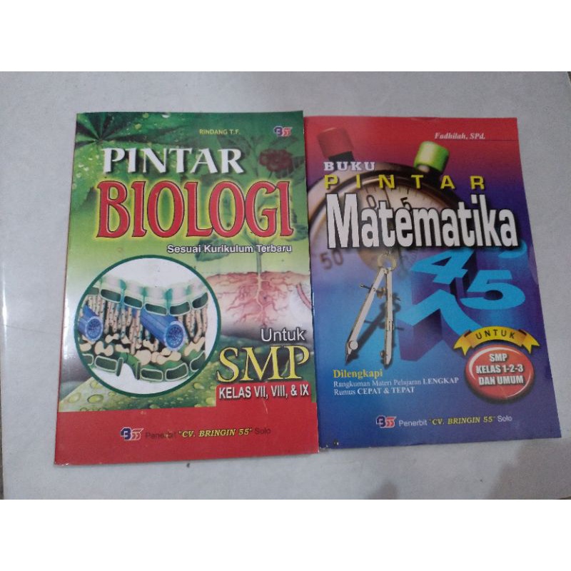 (2 buku) Buku Pintar Biologi dan pintar matematika SMP