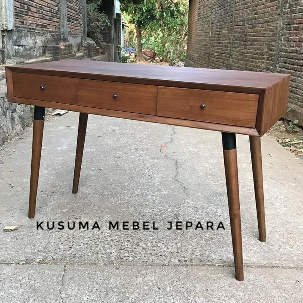 Meja Nakas Laci Konsul Vintage Kayu Jati (Panjang 120cm)