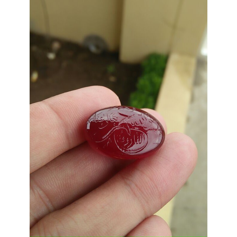 Akik Yaman Ahmar ukiran nama sahabat Rasulullah