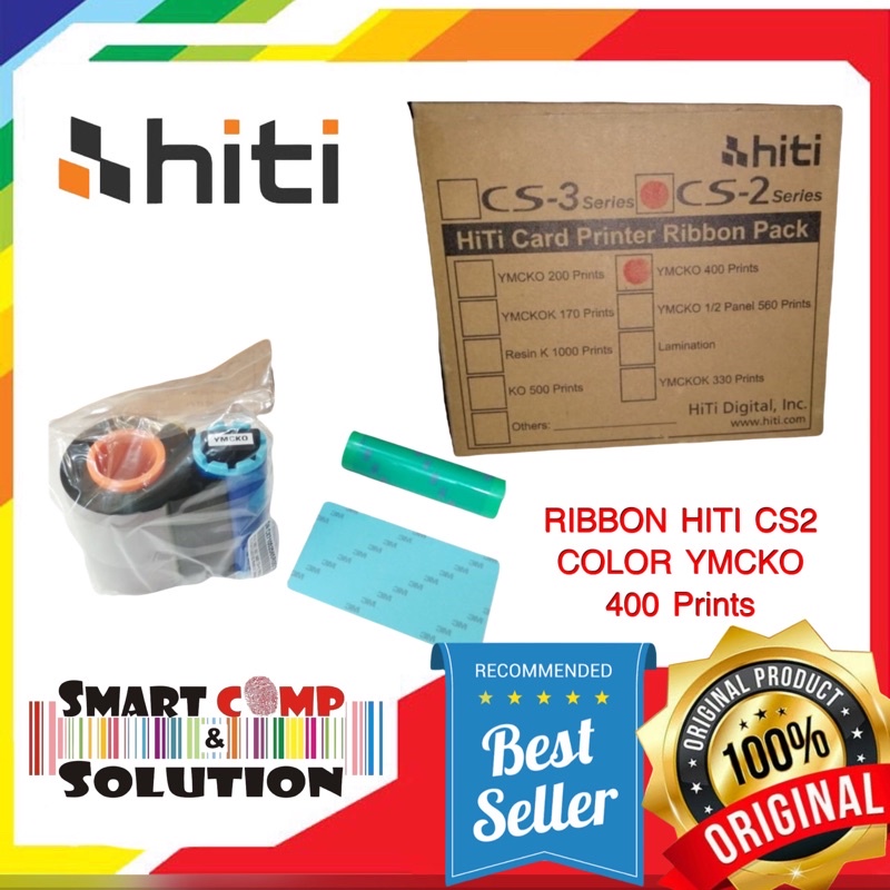 Ribbon HITI CS200E / CS-200e COLOR YMCKO 400 Images ID Card / Kartu ID