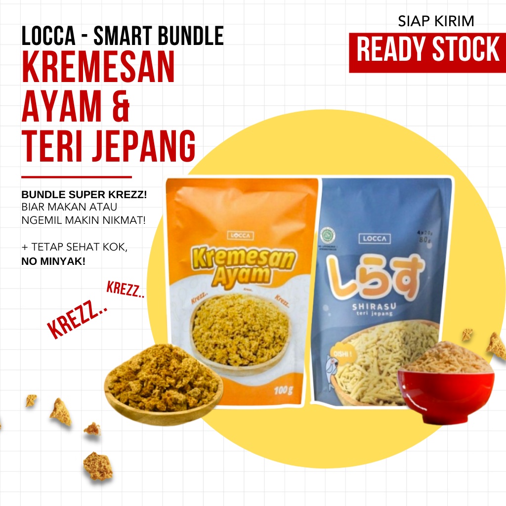 

Smart Bundle - Kremesan Ayam & Teri Jepang - Locca (SIAP GROSIR)
