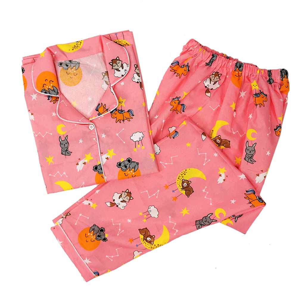 Baju Tidur Piyama Dewasa Setelan Jumbo Size  XXL LD 120-CPXL KOALA MOON PEAC