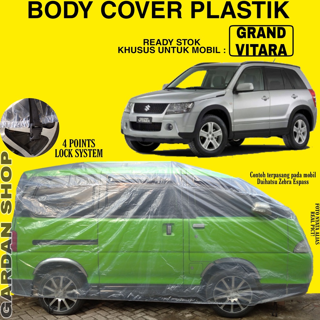 Body Vover Mobil Plastik GRAND VITARA Full Anti Air Sarung Mobil Grand Vitara Waterproof