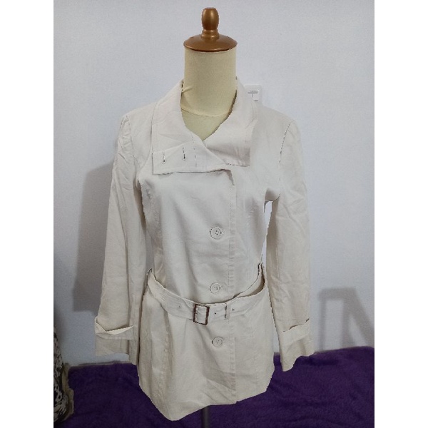 Cream Cotton Coat by 22 Octobre