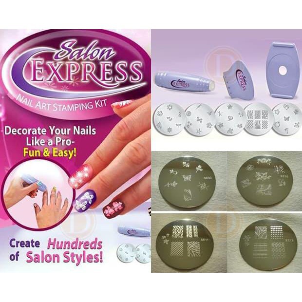 Salon Express alat penggambar kuku / NAIL ART STAMPING KIT