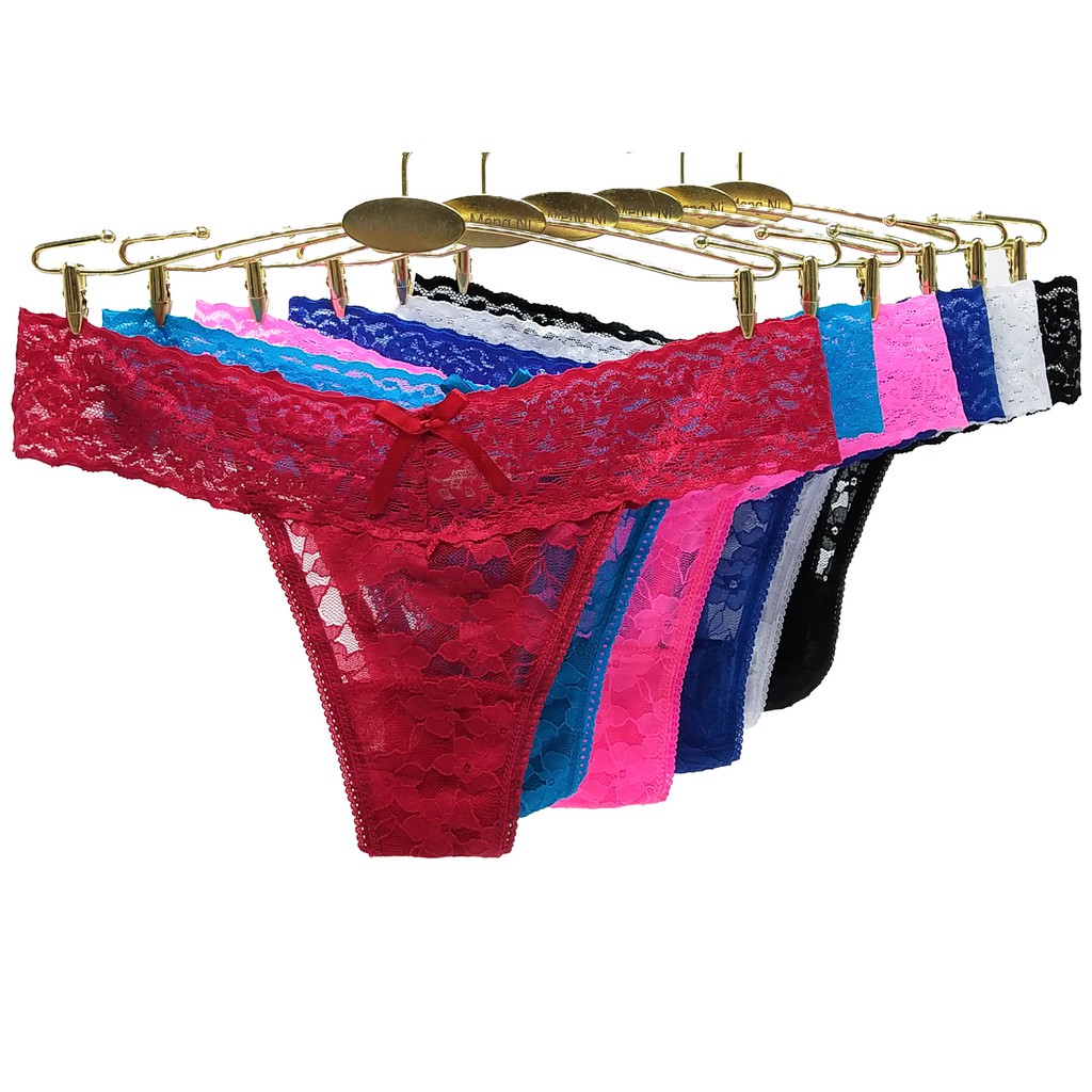 Celana dalam Sexy Transparan G-string Lace Celana thong Wanita (Bisa Pilih Size/Wnrna Random) C185