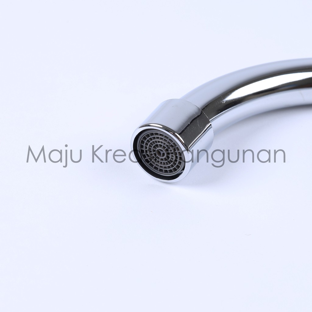 Kran Angsa New Soligen Keran Air Cuci Piring Tembok PVC Chrome Sink WM1S