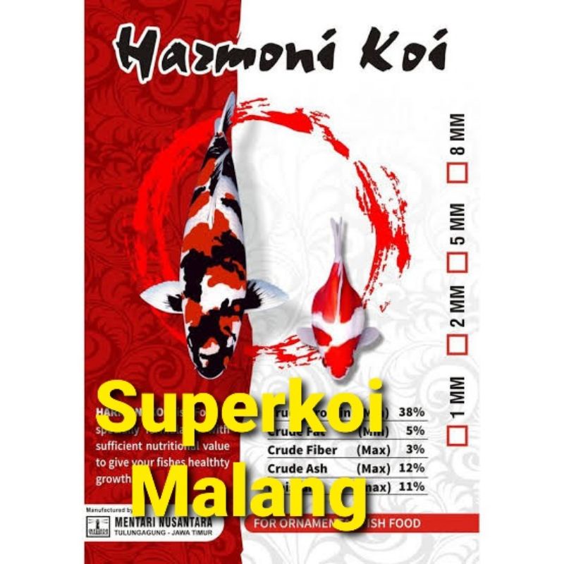 Harmoni Koi 10kg Pakan Koi Red Max Color Warna Growth Hiroyuki Floating