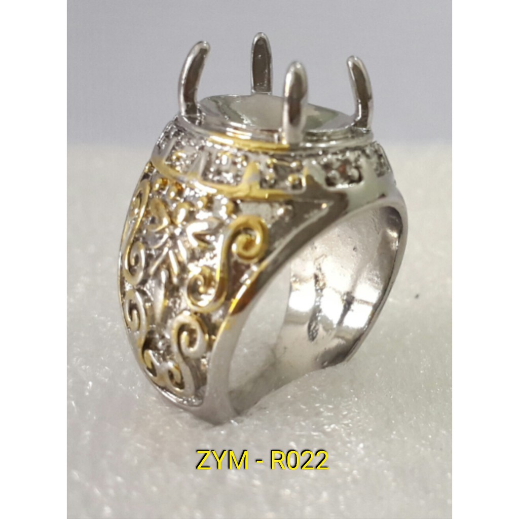 Ring Cincin Titanium Import ikat batu akik per codi DICS 50% zym- r022