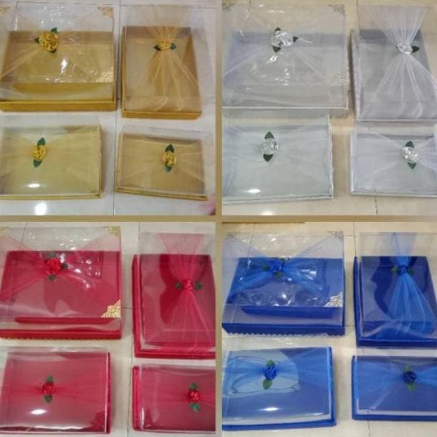 

AKSESORIS PERNIKAHAN KOTAK HANTARAN SESERAHAN MIKA TILE ISI 4 SET PERLENGKAPAN PESTA CRAFT