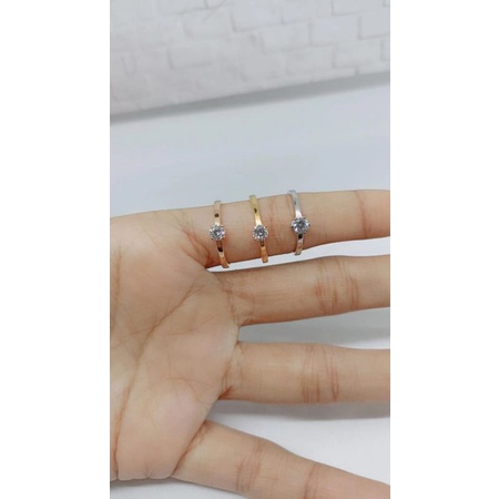 CINCIN SOLITAIRE KECIL( DESIN) MP KECIL/ CINCIN PERAK ASLI SILVER 925 LAPIS EMAS/ CINCIN FASHION WANITA TERBARU