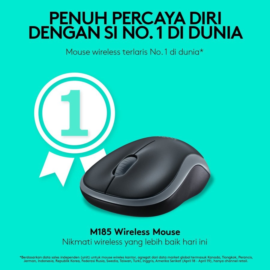 Logitech Mouse Wireless M185 Original