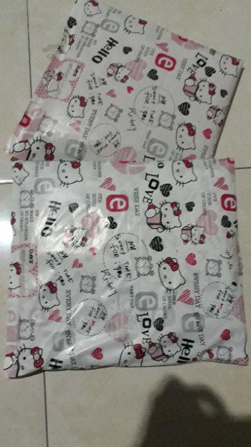 Kpm1015 Kantong Plastik Motif Pon Oval 30x38 Hello Kitty Pink