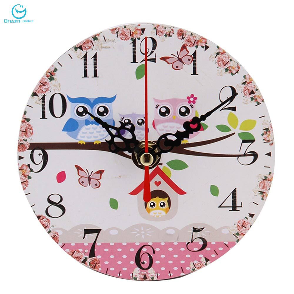 Flash Sale Fashion Wall Clock Imitation Wood Animal Vehicle Number Printed Retro Clocks Living Room Bedroom Home Decorate Watch Shopee Indonesia