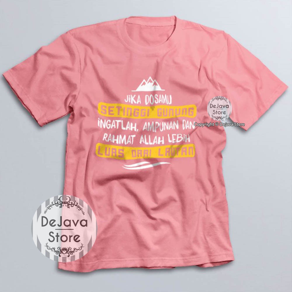 Kaos Dakwah Islami Dosa Setinggi Gunung Baju Santri Religi Tshirt Distro Muslim Premium-8