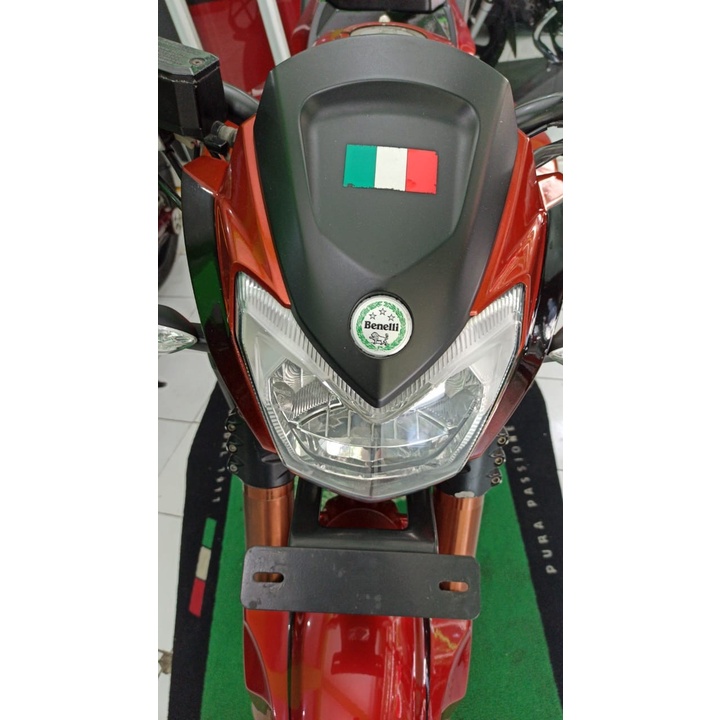 Sticker Emblem &quot;BENELLI&quot; Bulat Timbul diameter 4 cm