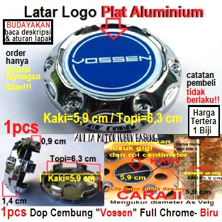 dop center as velg mobil racing vossen cembung full chrome kaki 5.9 cm avanza xenia vvti rush terios