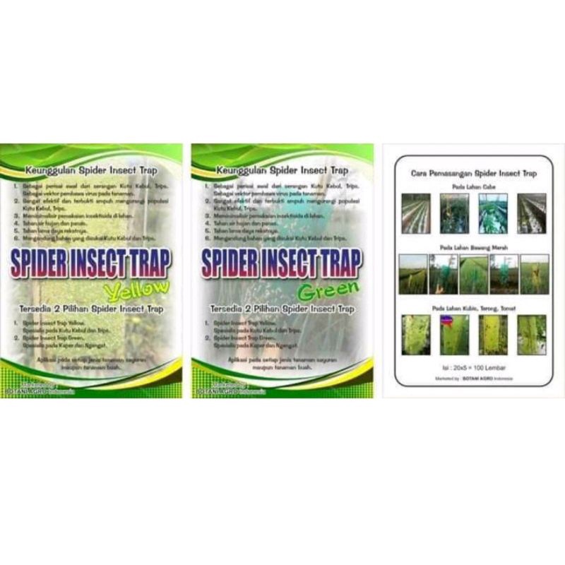 Spider Insect Trap Kemasan 100 Lembar Hemat Perangkap Hama