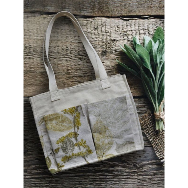 Fello Bag - Totebag Canvas Ecoprint - Tas Wanita Ecoprint by Kluiklui