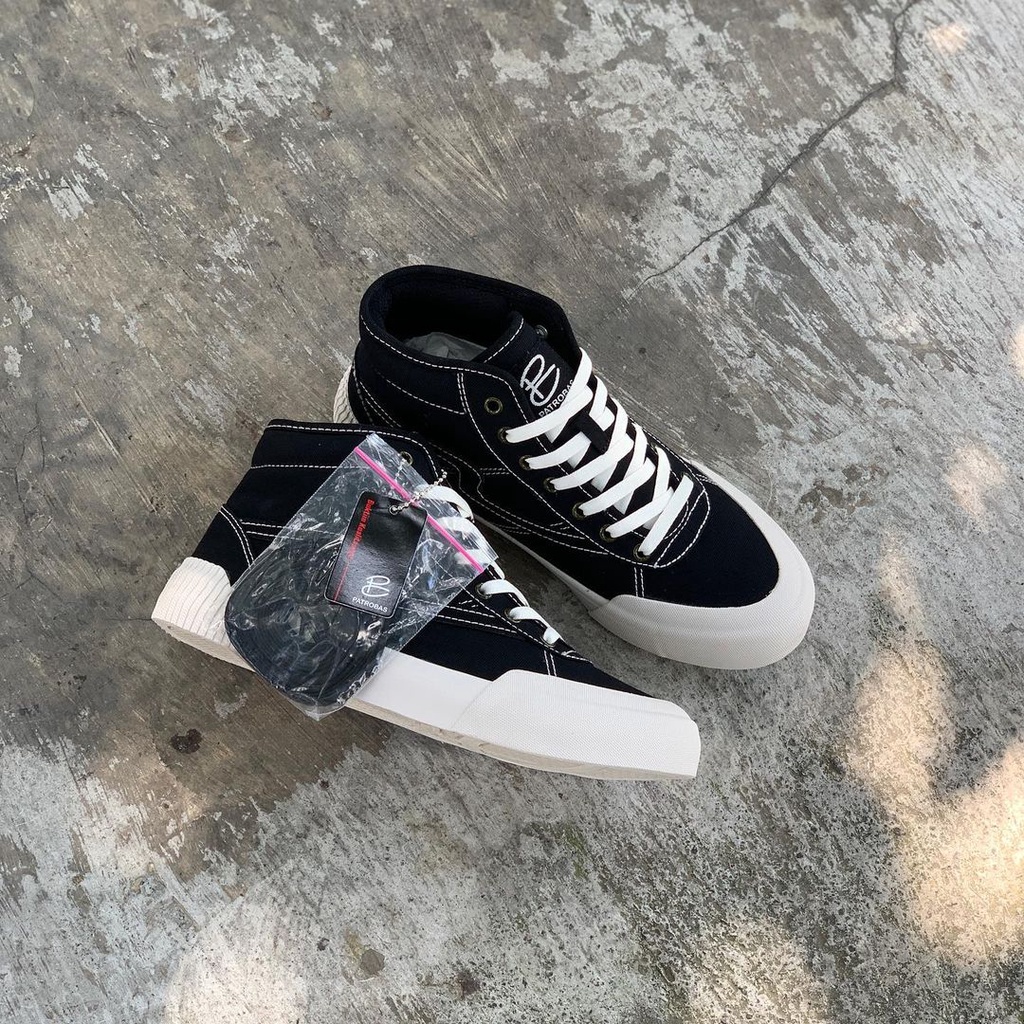 PATROBAS EQUIP HIGH BLACK WHITE, NAVY, MAROON & CHARCOAL - Sepatu  Sneakers Canvas Pria/Wanita Patrobas Original-1