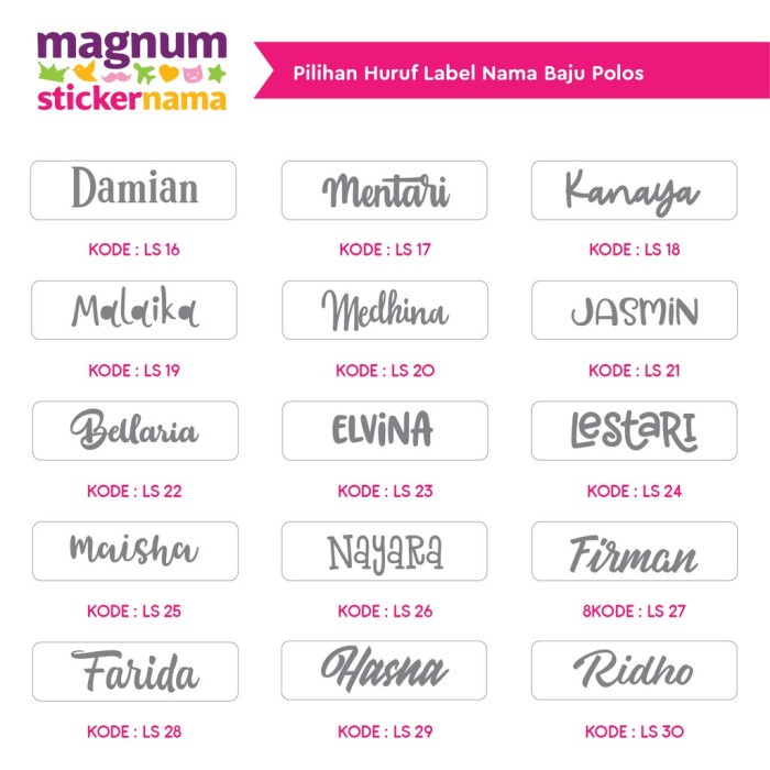 

Jualan Label Nama Baju Label Nama Kain Label Setrika Iron-On Label Polos Diskon